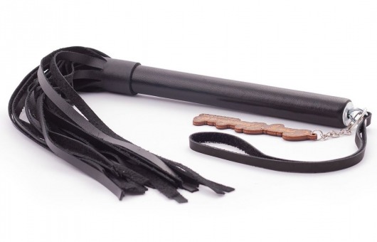 Черная кожаная плеть  Индиго  - 50 см. - Crazy Handmade - купить с доставкой в Смоленске