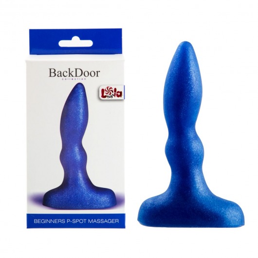 Синий анальный стимулятор Beginners p-spot massager - 11 см. - Lola Games - в Смоленске купить с доставкой