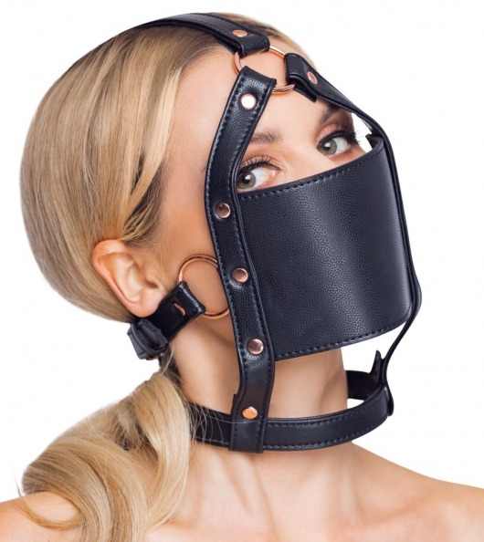 Черный намордник с кляпом-шаром Head Harness With A Gag - Orion - купить с доставкой в Смоленске