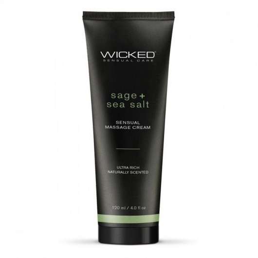 Массажный легкий крем WICKED Sage plus Sea Salt - 120 мл. - Wicked - купить с доставкой в Смоленске