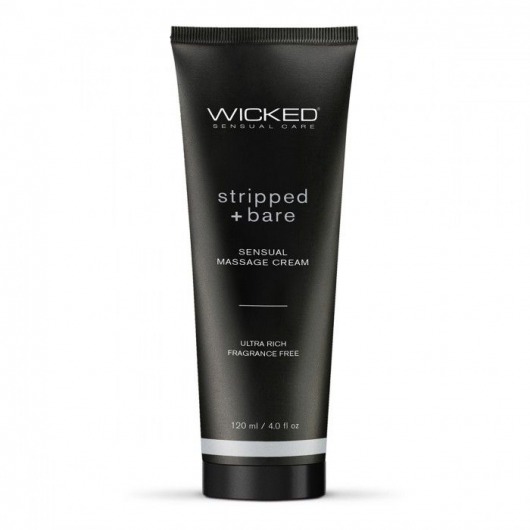 Массажный легкий крем WICKED Stripped plus Bare - 120 мл. - Wicked - купить с доставкой в Смоленске
