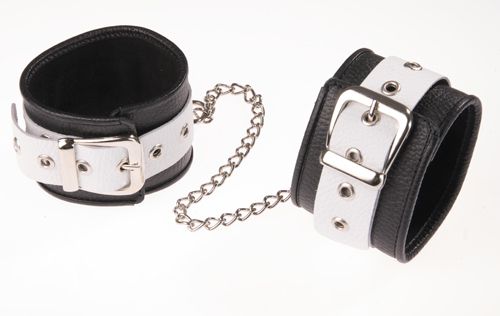 Черно-белые оковы на ноги - Sitabella - купить с доставкой в Смоленске