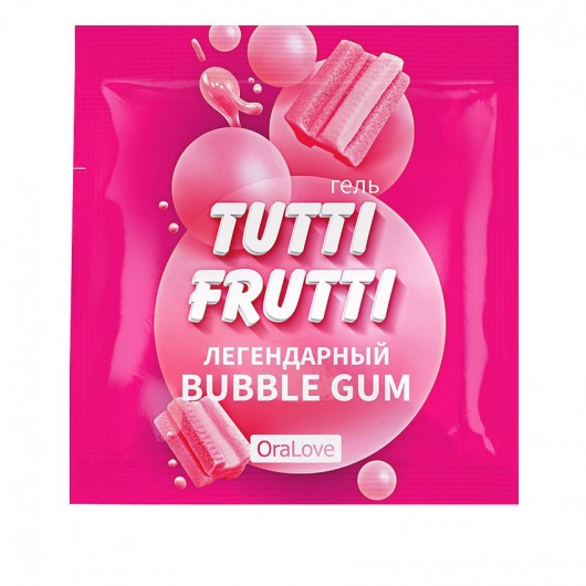 Пробник гель-смазки Tutti-frutti со вкусом бабл-гам - 4 гр. - Биоритм - купить с доставкой в Смоленске
