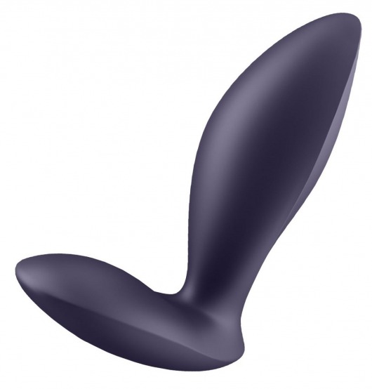 Фиолетовый анальный вибростимулятор Power Plug - Satisfyer - в Смоленске купить с доставкой