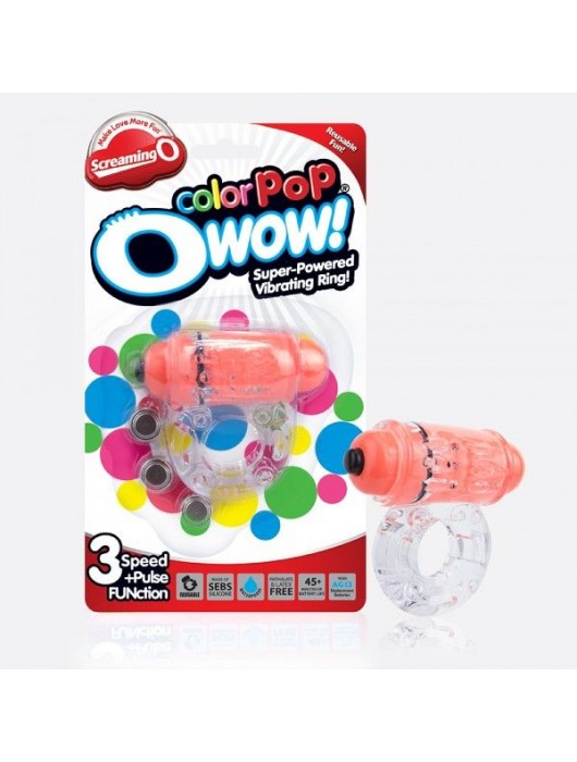 Неоновое оранжевое кольцо на пенис O wow! - Screaming O - в Смоленске купить с доставкой