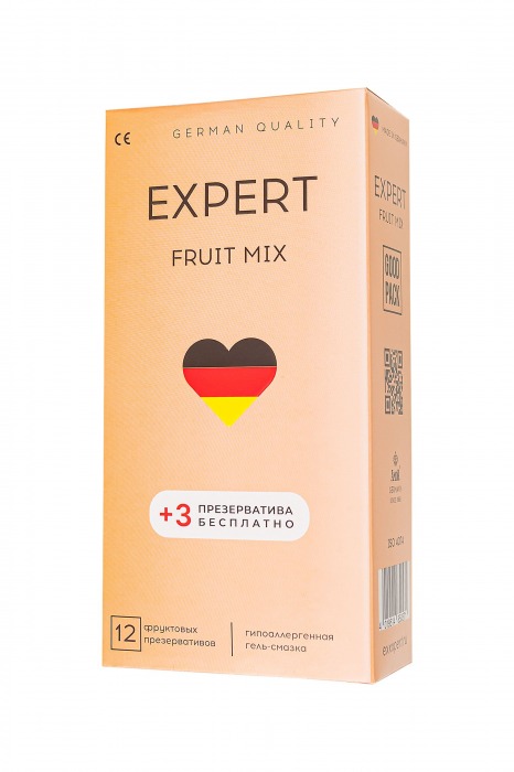 Ароматизированные презервативы EXPERT Fruit Mix - 12 шт.(+3 в подарок) - Expert - купить с доставкой в Смоленске