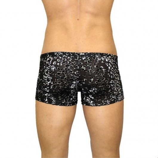 Мужские трусы-боксеры с леопардовым принтом под велюр - Romeo Rossi купить с доставкой