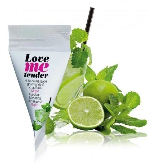 Съедобное согревающее массажное масло Love Me Tender Mojito с ароматом мохито - 10 мл. - Love to Love - купить с доставкой в Смоленске