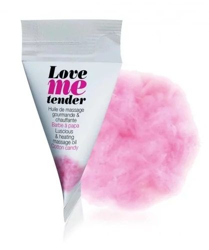 Съедобное согревающее массажное масло Love Me Tender Cotton Candy с ароматом сладкой ваты - 10 мл. - Love to Love - купить с доставкой в Смоленске