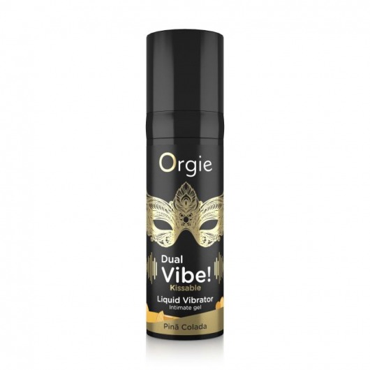 Съедобный гель Dual Vibe Pina Colada с эффектом вибрации и вкусом коктейля пина колада - 15 мл. - ORGIE - купить с доставкой в Смоленске