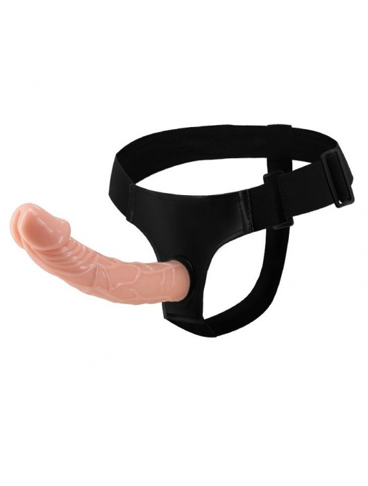 Гладкий фаллоимитатор с крупной головкой на ремешках - 19,7 см. - Baile - купить с доставкой в Смоленске