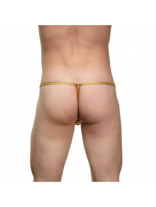 Мужские золотистые трусы-стринги - La Blinque купить с доставкой