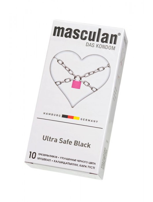 Ультрапрочные презервативы Masculan Ultra Safe Black - 10 шт. - Masculan - купить с доставкой в Смоленске