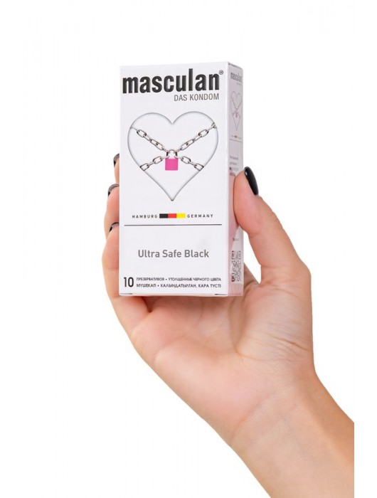 Ультрапрочные презервативы Masculan Ultra Safe Black - 10 шт. - Masculan - купить с доставкой в Смоленске