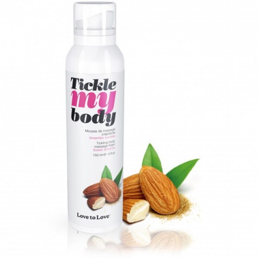 Массажная хрустящая пенка Tickle My Body Sweet Almonds с ароматом миндаля - 150 мл. - Love to Love - купить с доставкой в Смоленске