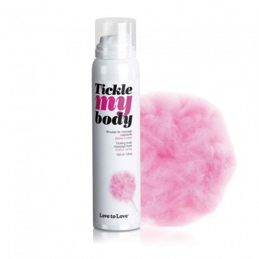 Массажная хрустящая пенка Tickle My Body Cotton Candy с ароматом сладкой ваты - 150 мл. - Love to Love - купить с доставкой в Смоленске