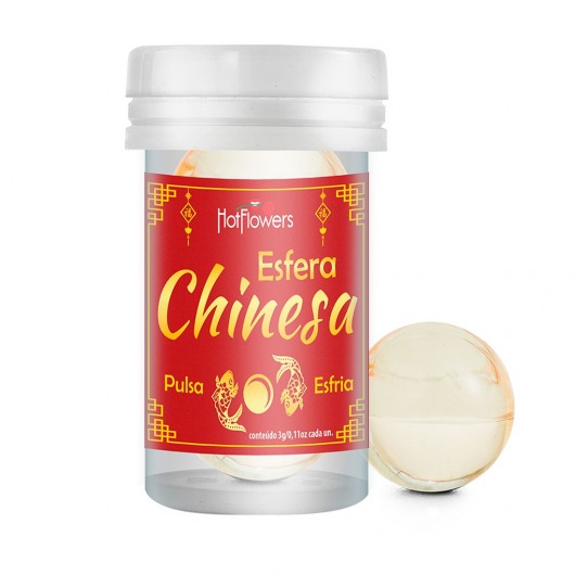 Интимный гель Chinesa Esfera с охлаждающе-пульсирующим эффектом (2 шарика по 3 гр.) - HotFlowers - купить с доставкой в Смоленске