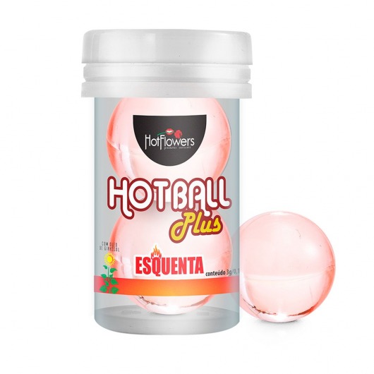 Лубрикант на масляной основе Hot Ball Plus с разогревающим эффектом (2 шарика по 3 гр.) - HotFlowers - купить с доставкой в Смоленске