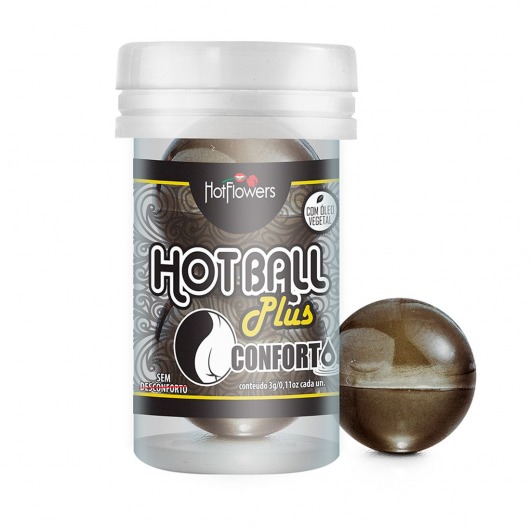 Анальный лубрикант на масляной основе Hot Ball Plus Conforto (2 шарика по 3 гр.) - HotFlowers - купить с доставкой в Смоленске