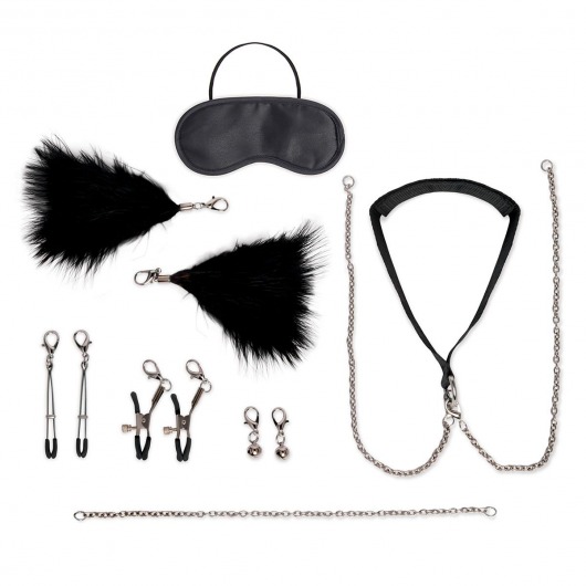 Большой эротический набор из 12 предметов Interchangeable Collar   Nipple Clips Set - Lux Fetish - купить с доставкой в Смоленске