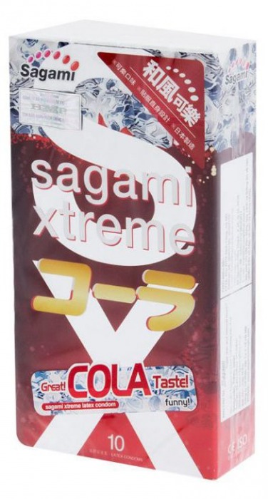Ароматизированные презервативы Sagami Xtreme COLA - 10 шт. - Sagami - купить с доставкой в Смоленске