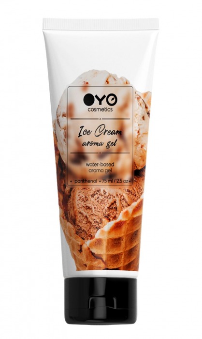 Лубрикант на водной основе OYO Aroma Gel Ice Cream с ароматом пломбира - 75 мл. - OYO - купить с доставкой в Смоленске