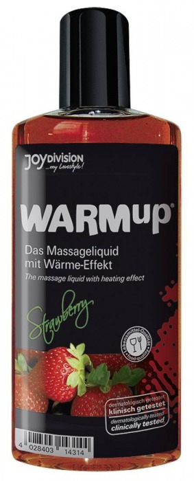 Разогревающее масло WARMup Strawberry - 150 мл. - Joy Division - купить с доставкой в Смоленске