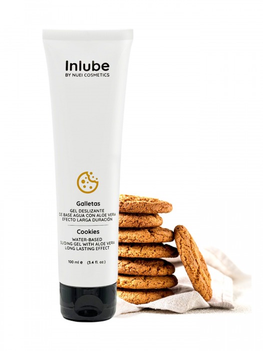 Лубрикант на водной основе Nuei Inlube с алоэ вера и ароматом печенья - 100 мл. - Nuei cosmetics - купить с доставкой в Смоленске