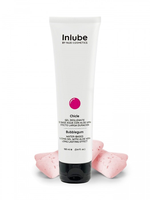 Лубрикант на водной основе Nuei Inlube с алоэ вера и ароматом бабл-гам - 100 мл. - Nuei cosmetics - купить с доставкой в Смоленске