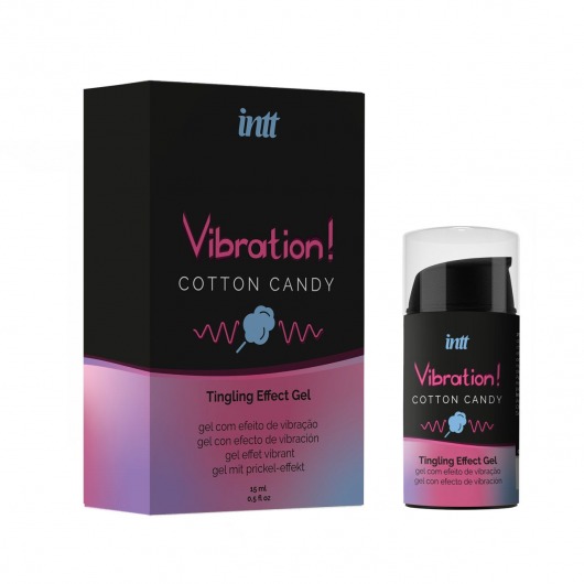 Жидкий вибратор Vibration Cotton Candy с ароматом сахарной ваты - 15 мл. - INTT - купить с доставкой в Смоленске