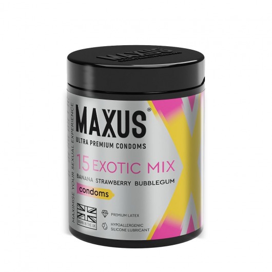 Цветные ароматизированные презервативы MAXUS Exotic Mix - 15 шт. - Maxus - купить с доставкой в Смоленске