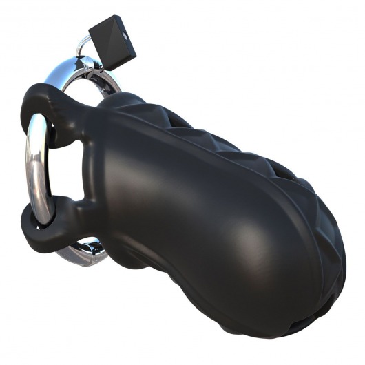 Черный замок верности Extreme Silicone Cock Blocker - Pipedream - купить с доставкой в Смоленске