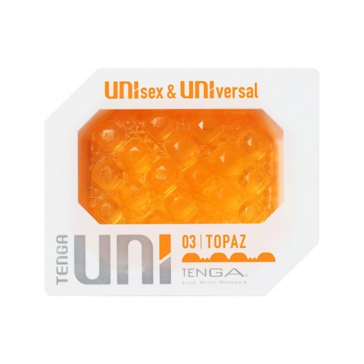 Оранжевый мастурбатор-стимулятор Tenga Uni Topaz - Tenga - в Смоленске купить с доставкой