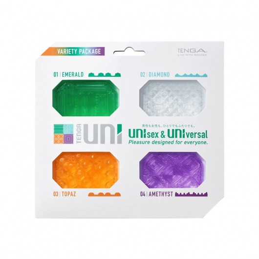 Набор из 4 мастурбаторов-стимуляторов Tenga Uni Variety Pack - Tenga - в Смоленске купить с доставкой