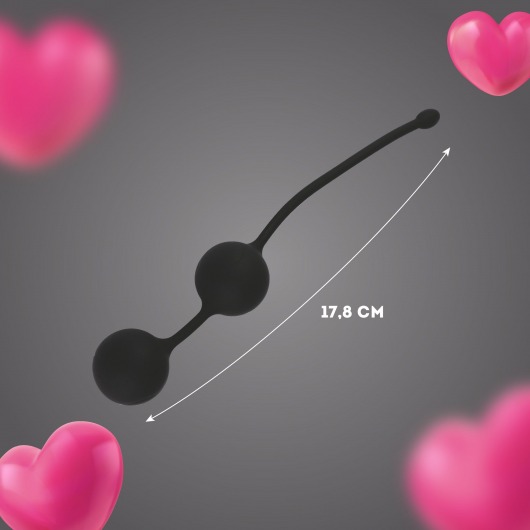 Черные силиконовые вагинальные шарики - Волшебная страна