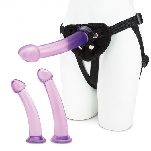 Тренировочный набор с тремя насадками Pegging Training Set - Lux Fetish - купить с доставкой в Смоленске