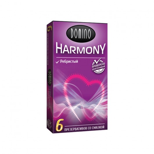 Презервативы с рёбрышками Domino Harmony - 6 шт. - Domino - купить с доставкой в Смоленске