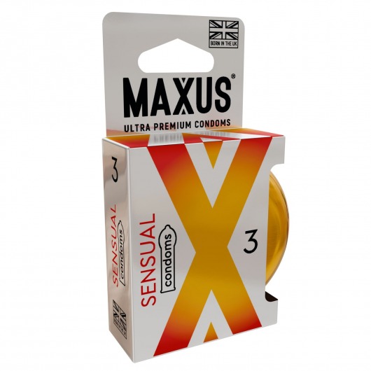 Презервативы анатомической формы Maxus Sensual - 3 шт. - Maxus - купить с доставкой в Смоленске