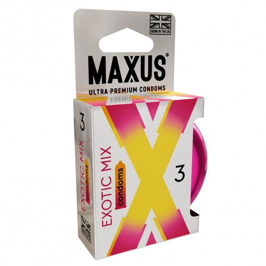 Ароматизированные презервативы Maxus Exotic Mix - 3 шт. - Maxus - купить с доставкой в Смоленске