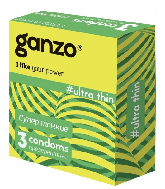 Ультратонкие презервативы Ganzo Ultra thin - 3 шт. - Ganzo - купить с доставкой в Смоленске