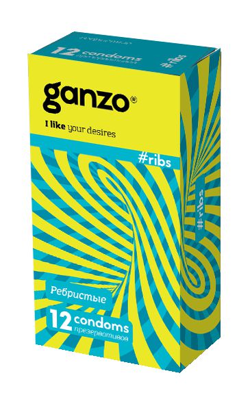 Презервативы с ребристой структурой Ganzo Ribs - 12 шт. - Ganzo - купить с доставкой в Смоленске