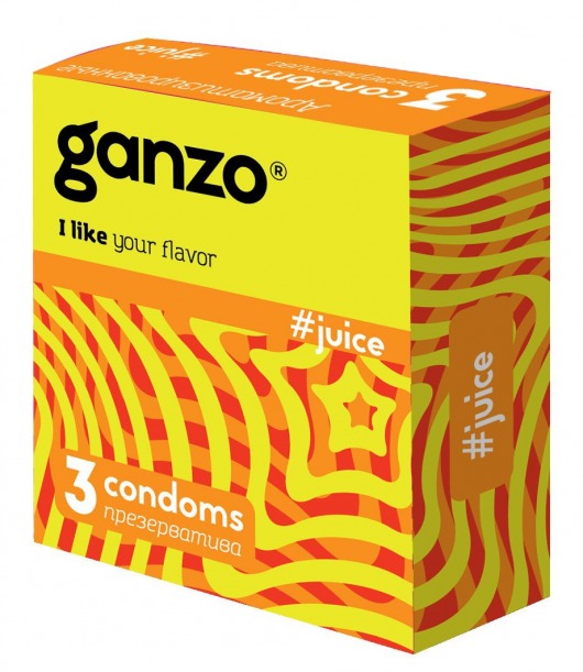 Ароматизированные презервативы Ganzo Juice - 3 шт. - Ganzo - купить с доставкой в Смоленске
