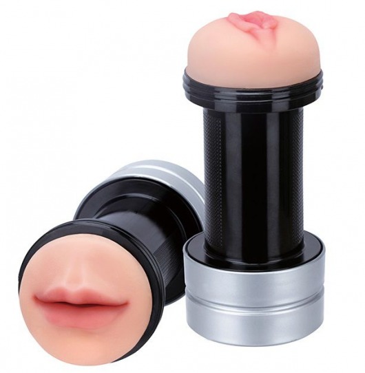 Двусторонний мастурбатор REALSTUFF 2 IN 1 HUMMER MOUTH   VAGINA - ротик и вагина - Dream Toys - в Смоленске купить с доставкой