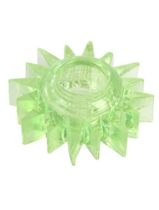 Зеленое эрекционное кольцо-солнце - Toyfa Basic - в Смоленске купить с доставкой