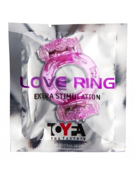 Розовое виброкольцо с двумя батарейками - Toyfa Basic - в Смоленске купить с доставкой