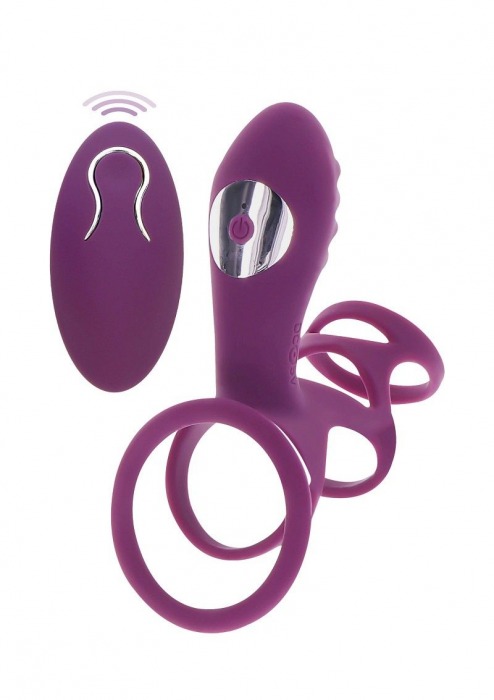 Фиолетовая эрекционная вибронасадка Halo Halo C-Ring Sleeve - Toy Joy - в Смоленске купить с доставкой