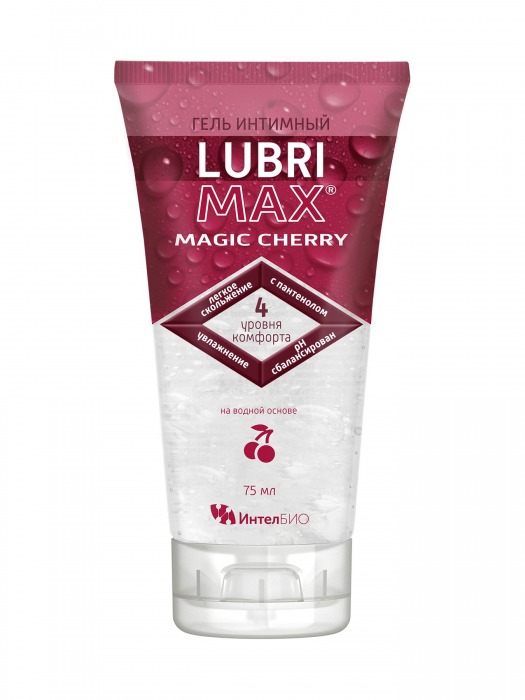 Интимный гель-смазка на водной основе Lubrimax Magic Cherry - 75 мл. - ИнтелБИО - купить с доставкой в Смоленске