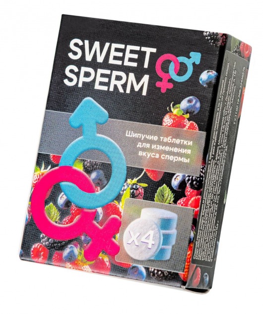 Шипучие таблетки для мужчин Sweet Sperm для изменения вкуса спермы (4 шт. по 0,5 гр.) - Капиталпродукт - купить с доставкой в Смоленске