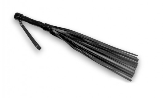 Черная кожаная плеть Gothic charm - 54 см. - БДСМ Арсенал - купить с доставкой в Смоленске