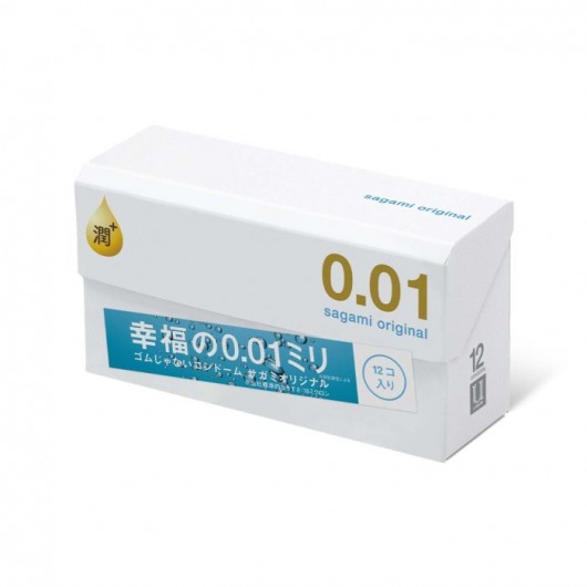 Увлажнённые презервативы Sagami Original 0.01 Extra Lub - 12 шт. - Sagami - купить с доставкой в Смоленске